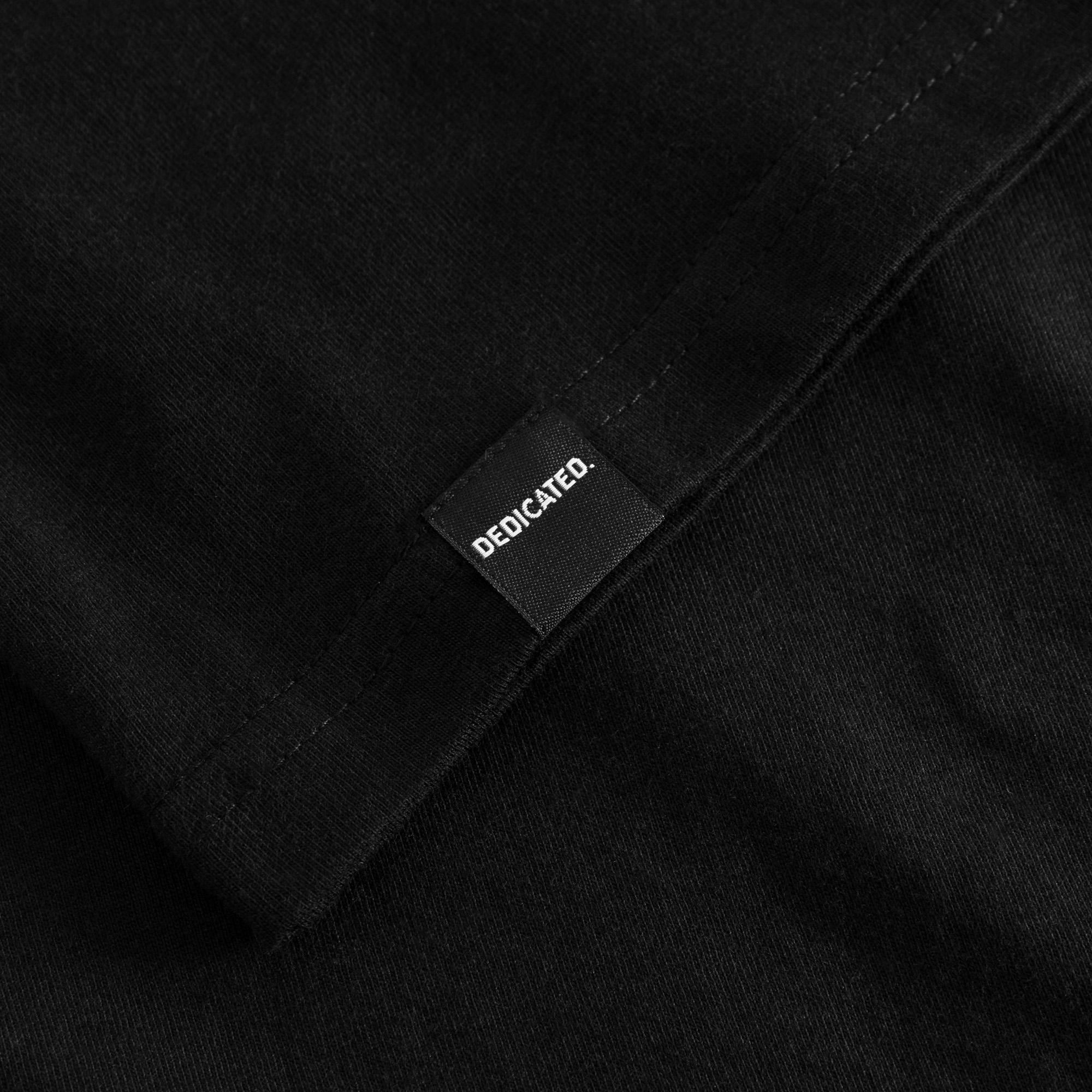 Dedicated Stockholm Stitch Bike T-Shirt Bio Baumwolle Shirt Stickerei schwarz
